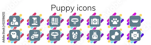 puppy icon set