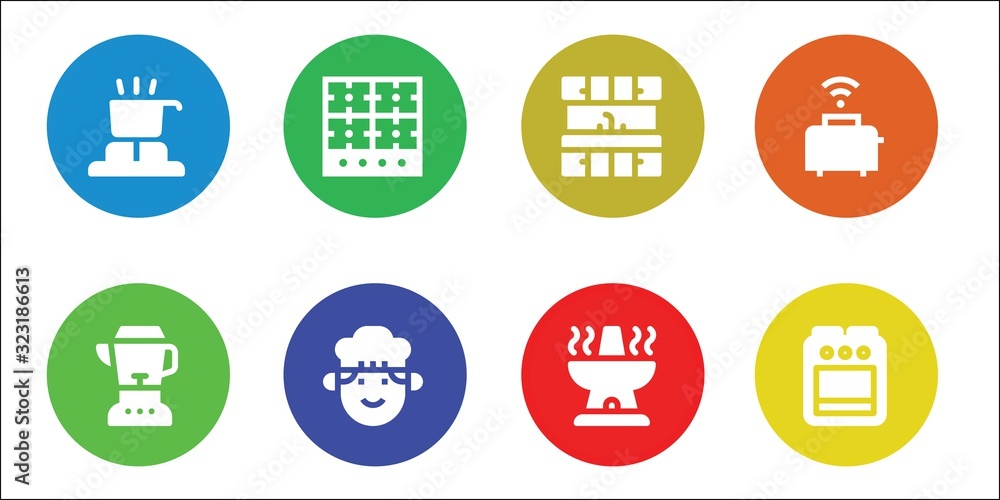 Modern Simple Set of cooker Vector filled Icons Modern Simple Set of cooker Vector filled Icons