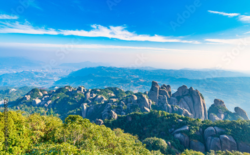 The scenery of Mount Taimu in Ningde, Fujian Province, China