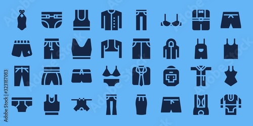 underwear icon set