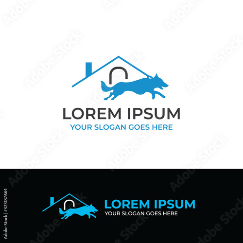 Shepard guard logo design template vector eps