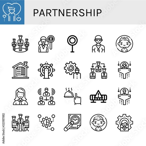 Set of partnership icons