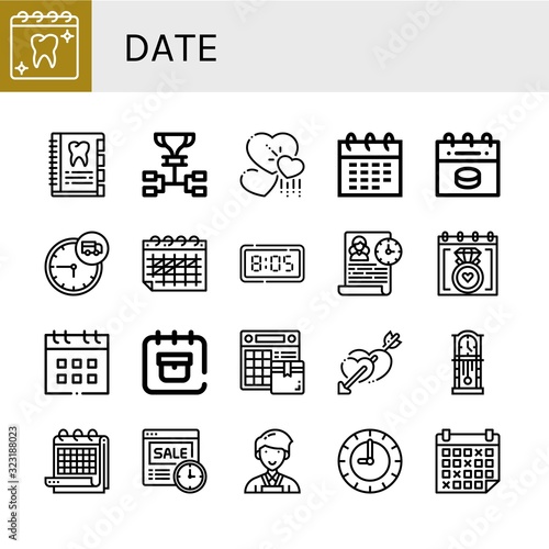 date icon set