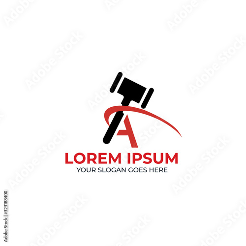 Auction logo design template vector eps