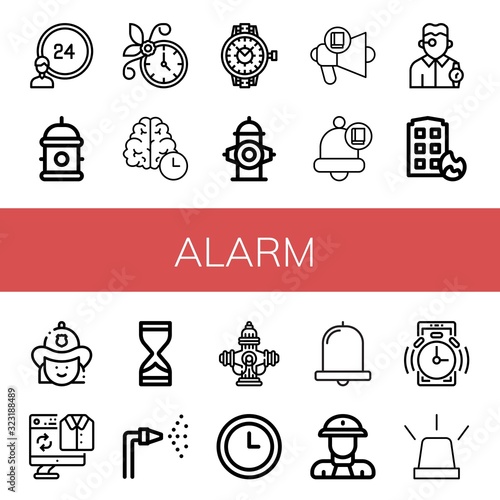 Set of alarm icons