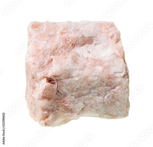 Photos unpolished feldspar rock cutout on white