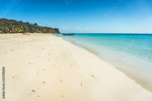 Empty beach on an Caribbean island