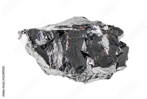 unpolished sphalerite ( zinc blende) rock cutout photo