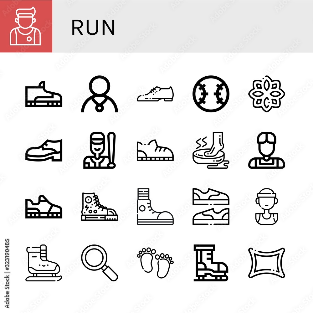run simple icons set