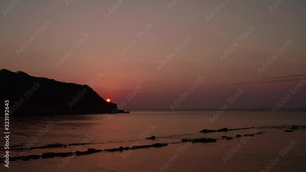 Tokashiki island coast drone shot Okinawa, Japan sunrise Tokashiki island coast drone shot Okinawa, Japan sunrise