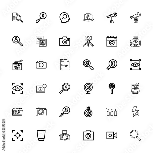 Editable 36 focus icons for web and mobile