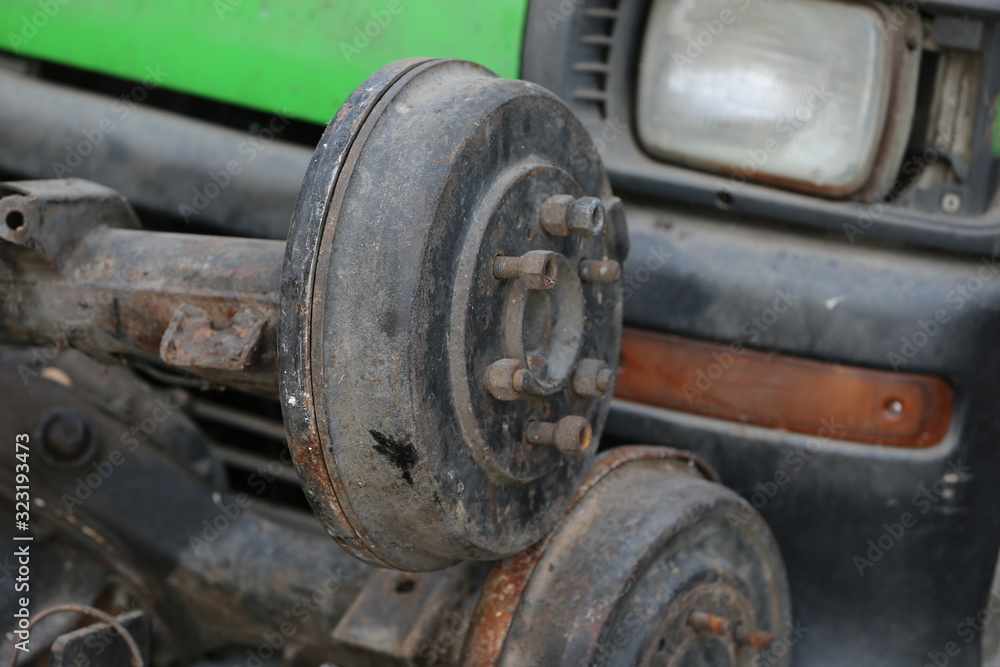 old car wheels