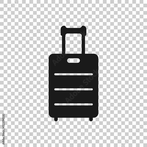 Travel bag icon in flat style. Luggage vector illustration on white isolated background. Baggage business concept.