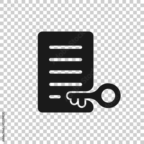 Password account icon in flat style. Keyword vector illustration on white isolated background. Key combination business concept.