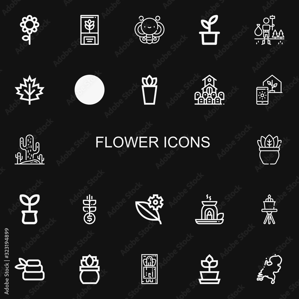 Editable 22 flower icons for web and mobile Editable 22 flower icons for web and mobile