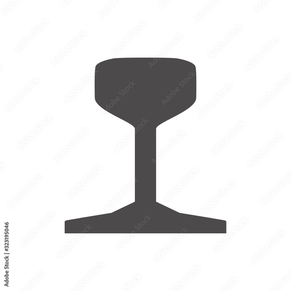 Rail icon in flat style.Vector illustration. Rail icon in flat style.Vector illustration.