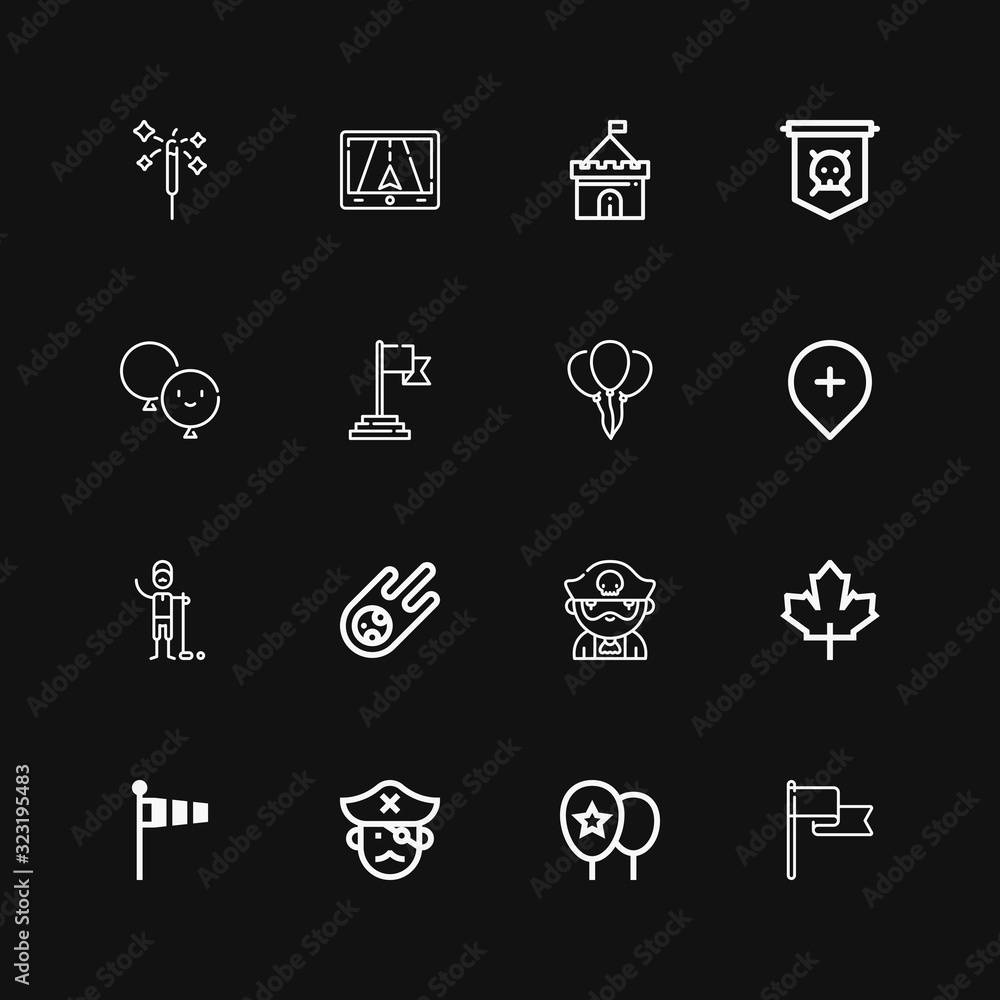 Editable 16 flag icons for web and mobile Editable 16 flag icons for web and mobile