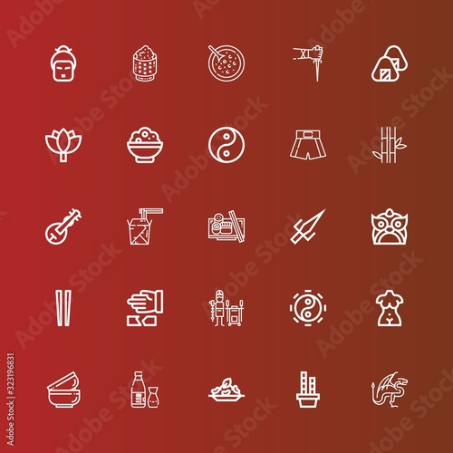 Editable 25 asian icons for web and mobile