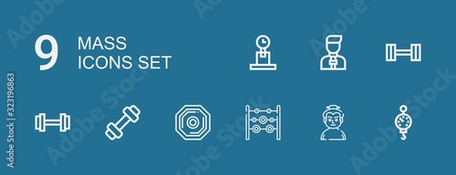 Editable 9 mass icons for web and mobile