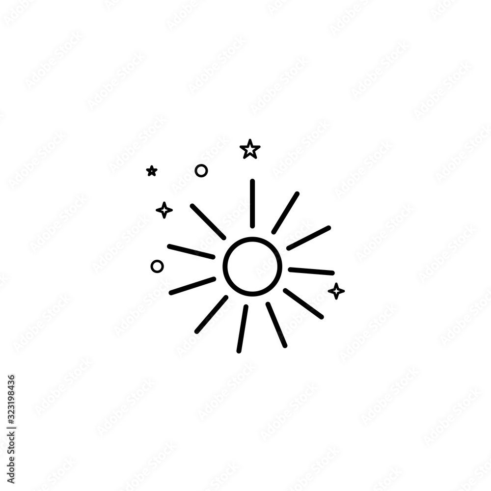 Art & Illustration, sun icon design template
