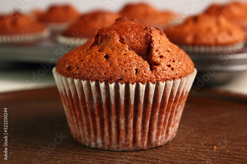 Chocolate Muffin. Freshly Baked.