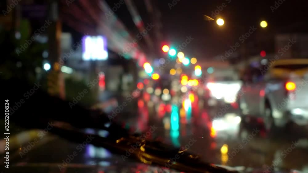 blury and bokeh of street light during driving blury and bokeh of street light during driving