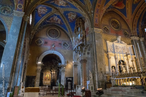 Panoramic view of interior of Santa Maria sopra Minerva