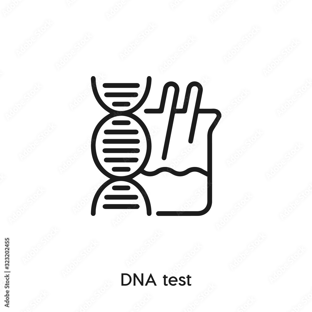 Fototapeta premium dna test icon vector sign symbol