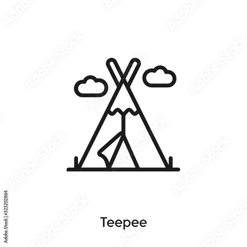 tepee icon vector sign symbol