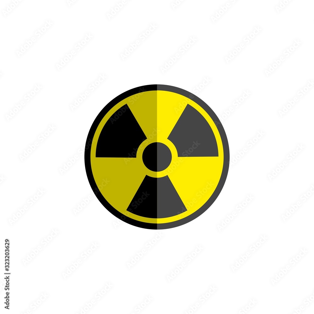 Radiation icon symbol isolated on white background Radiation icon symbol isolated on white background