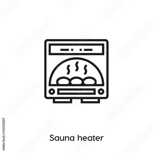 sauna heater icon vector sign symbol