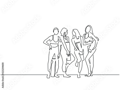 Sport women line drawing, vector illustration design. Sport collection.