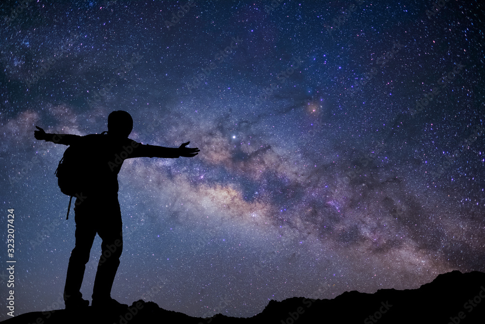 The stars and the milky way in the night sky are very beautiful. The stars and the milky way in the night sky are very beautiful.