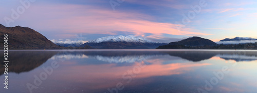 Mountain reflection in Lake Wanaka New Zealand. © Tropic Pixel