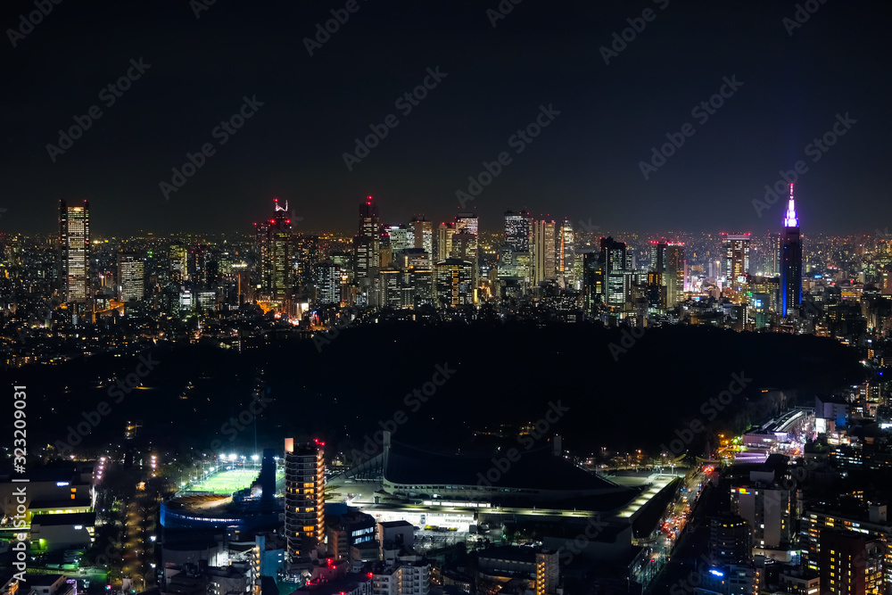 東京 渋谷スクランブルスクエア 展望台からの夜景