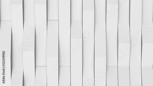 Wallpaper Mural 3D rendering of white gloss plastic waves Torontodigital.ca