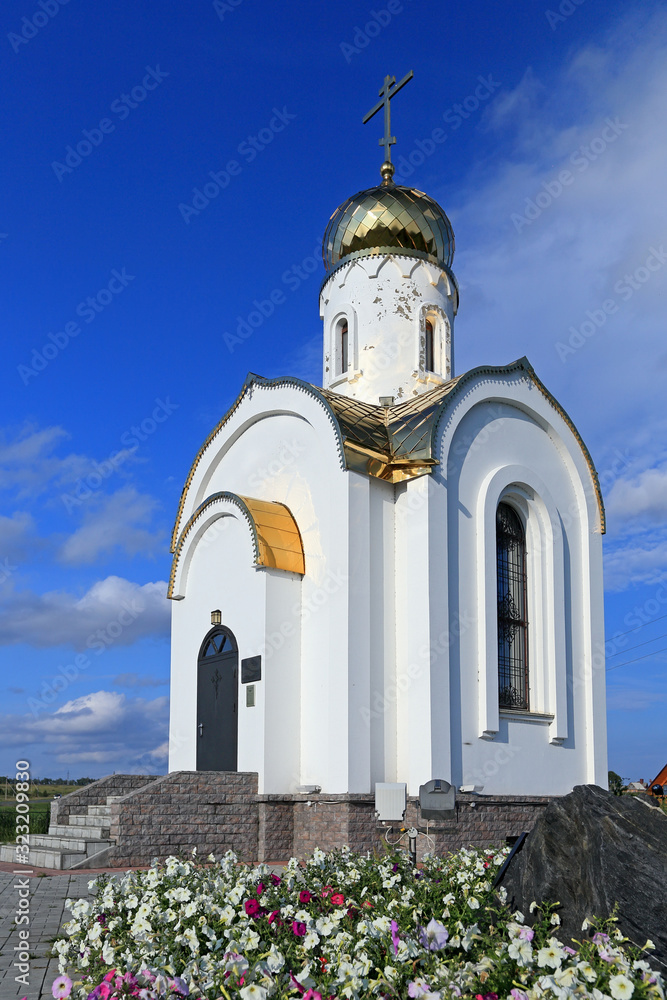 Chapel in the name of St. Gennady in the Novosibirsk region of Russia