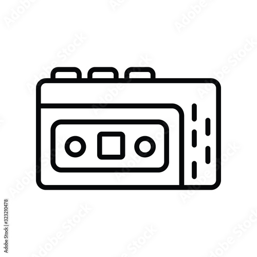 Vintage audio player icon vector