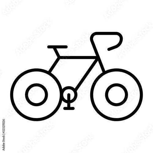 Bicycle icon on white background. Vector illustration. photo