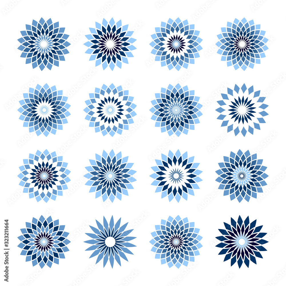 Design elements set. Abstract geometric decorative icons. Design elements set. Abstract geometric decorative icons.