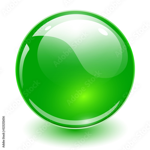 Glass sphere green