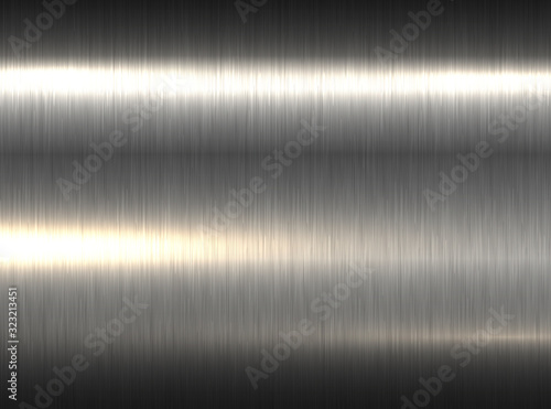Polished metallic steel texture, vector brushed metal texture
