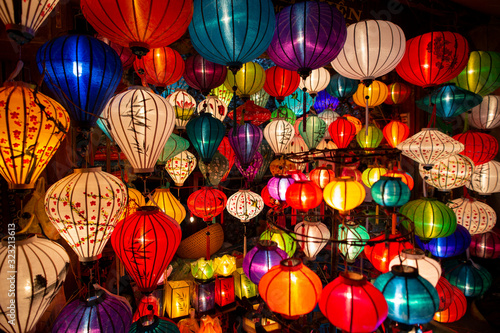 vietnam hoian lanterns at night photo