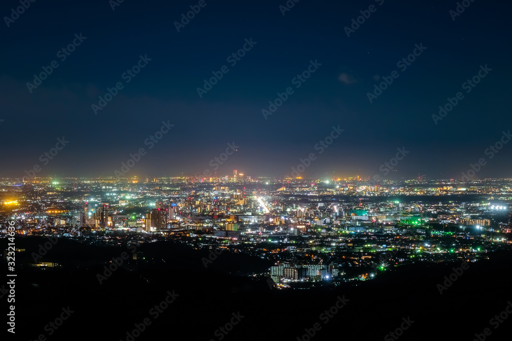 東京 高尾山 かすみ台展望台からの夜景 横浜方面 東京 高尾山 かすみ台展望台からの夜景 横浜方面