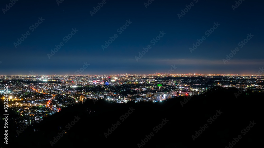Fototapeta premium 東京 高尾山 金比羅台園地からの夜景