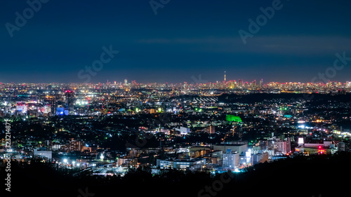 東京 高尾山 金比羅台園地からの夜景