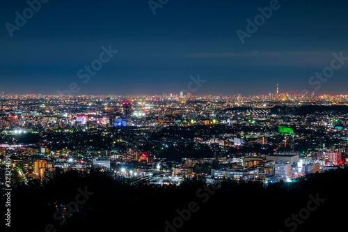 東京 高尾山 金比羅台園地からの夜景