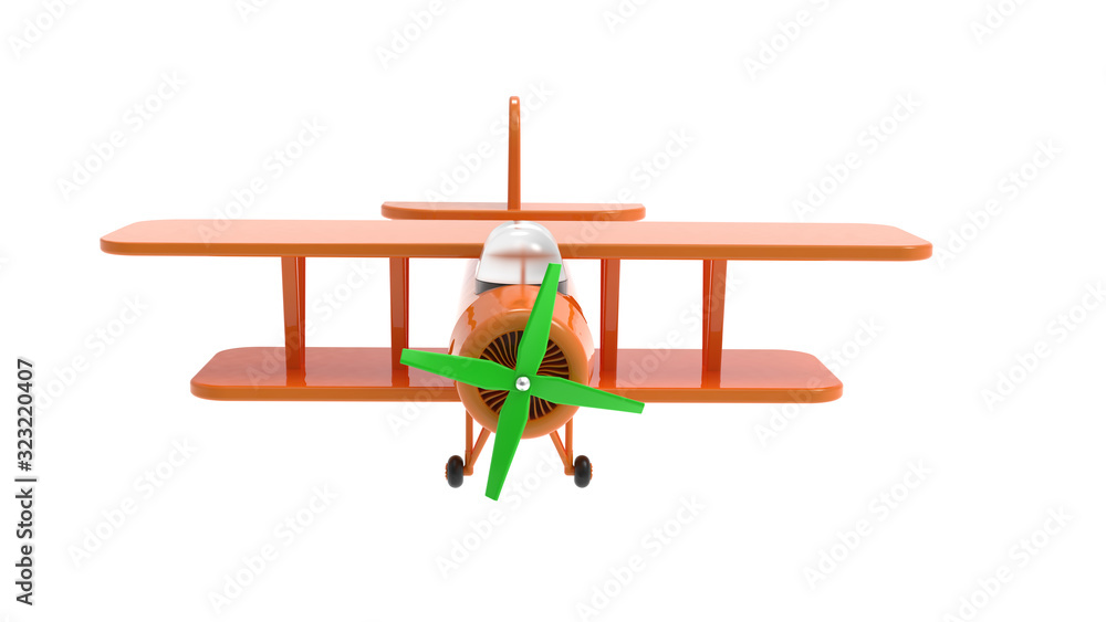 orange airplane front view orange airplane front view