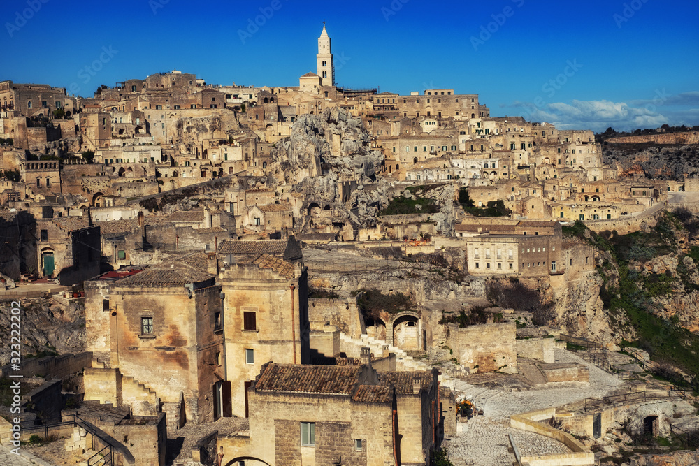 Rooftops of a beautiful Matera town, Italy