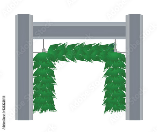 Automatic car wash. vector illustration